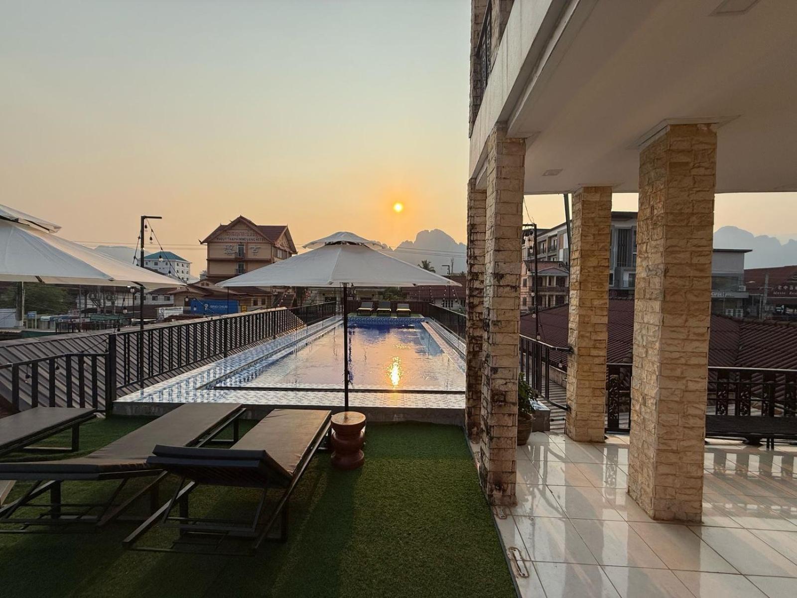 A P S Moutain View Hotel Ванг-Виенг Экстерьер фото